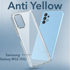 For Samsung Galaxy M32 5G Back Cover Case (Hard Anti Yellow Clear Case | Drop & Camera Protection | Shockproof Polycarbonate)