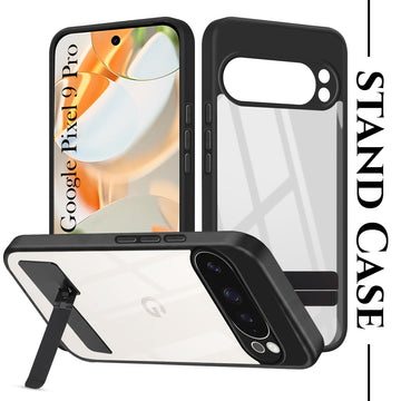 For Google Pixel 9 Pro Back Cover Case (Built-in Stand | Lifetime Anti Yellow | Kickstand Shockproof | Camera Protection | MagSafe Compatible)