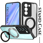 For Vivo T3 5G Back Cover Case (Kick Stand Ring Holder | Life time Anti Yellow | Camera Protection)