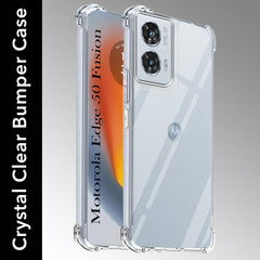 For Motorola Moto Edge 50 Fusion Back Cover Shockproof Crystal-Clear  Drop & Camera Protection | Hard Polycarbonate )
