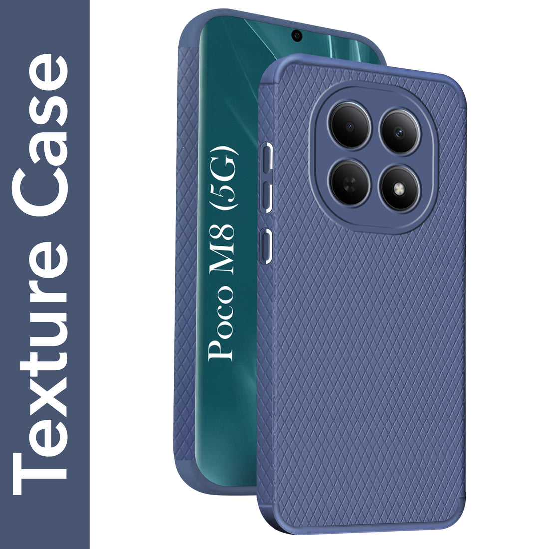 For Poco M8 5G Back Cover Case Liquid Silicone (Camera Protection | Side Grip Texture | Soft and Flexible)