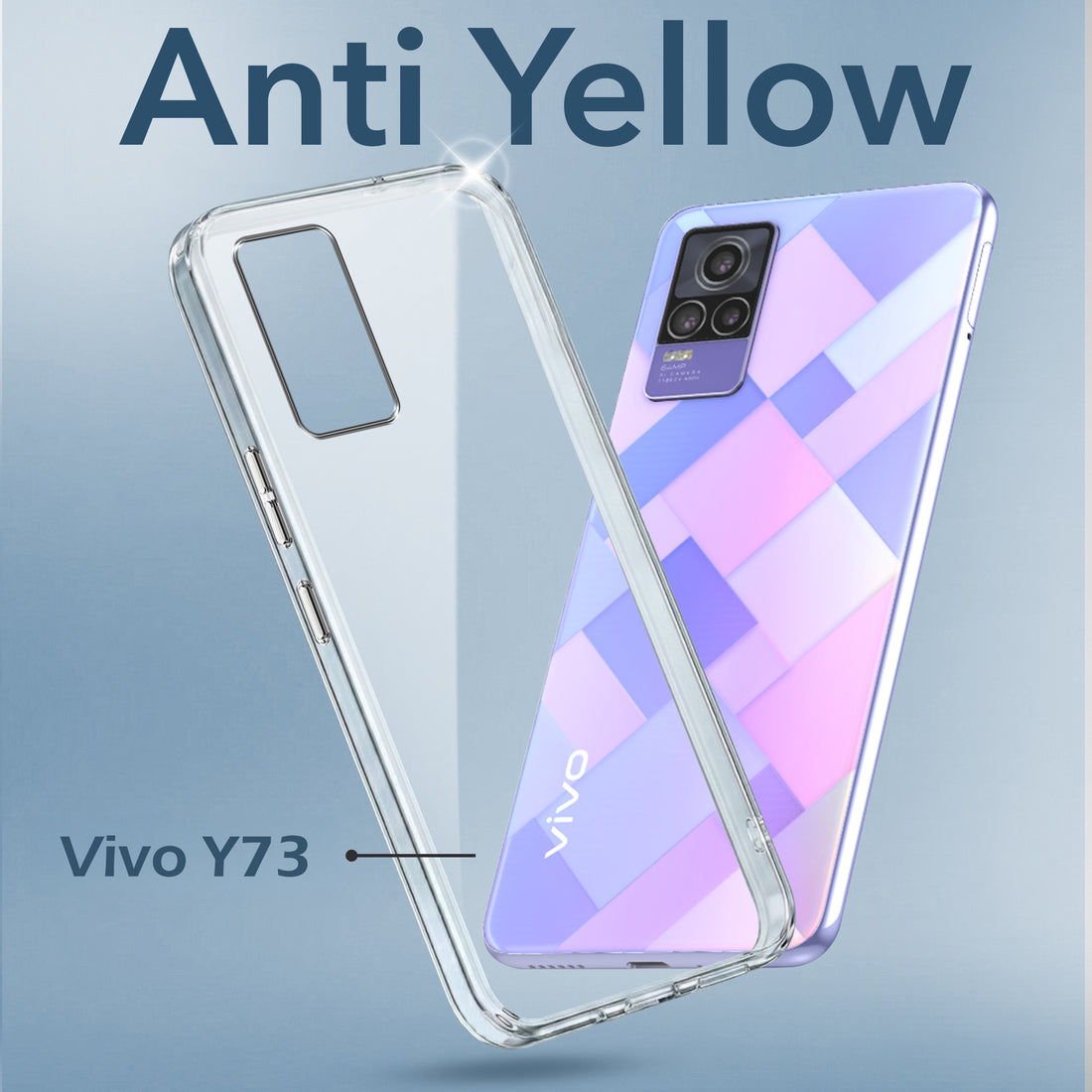 For Vivo Y73 Back Cover Case (Hard Anti Yellow Clear Case | Drop & Camera Protection | Shockproof Polycarbonate)