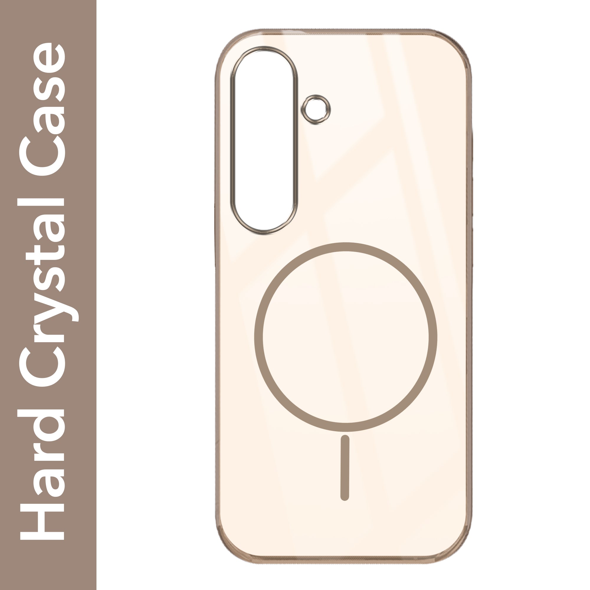 For Samsung Galaxy S24 Back Cover Case (Crystal Clear Case | MagSafe Wireless Charging Support | Hard Anti Yellow | Camera Protection Bump)