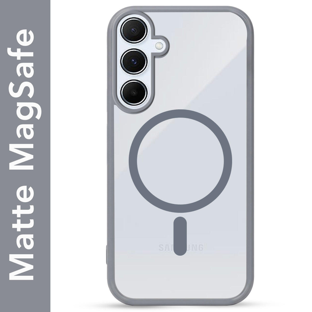 For Samsung Galaxy A55 5G Matte Finish Back Case Cover (MagSafe Compatible | Translucent Soft Touch | Slim and Unbreakable)