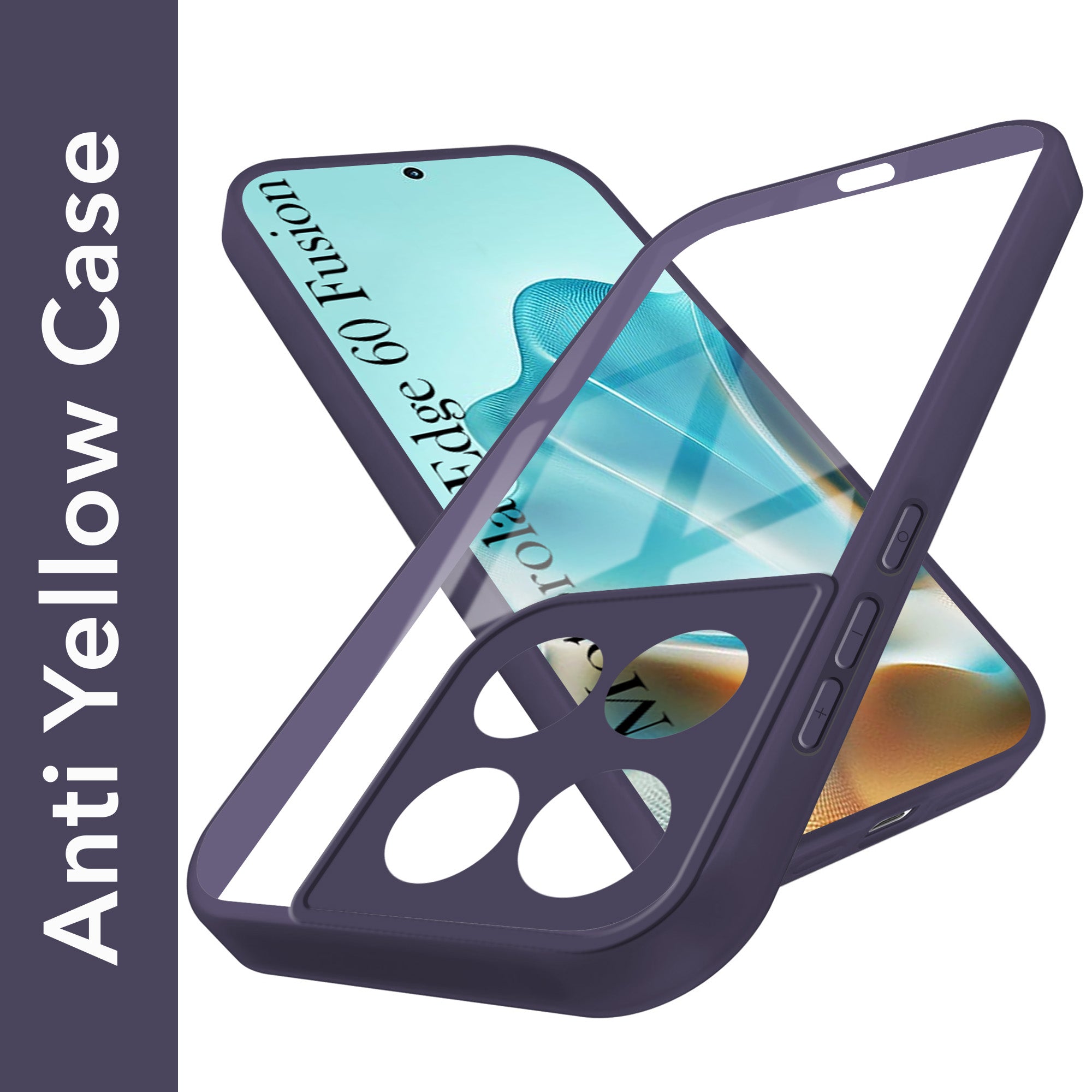 For Motorola Moto Edge 60 Fusion Back Cover Case  (Lifetime Anti Yellow | Anti Scratch | Crystal Clear Shockproof)