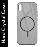 For Apple iPhone X Back Cover Case (Crystal Clear Case | MagSafe Wireless Charging Support | Hard Anti Yellow | Camera Protection Bump)