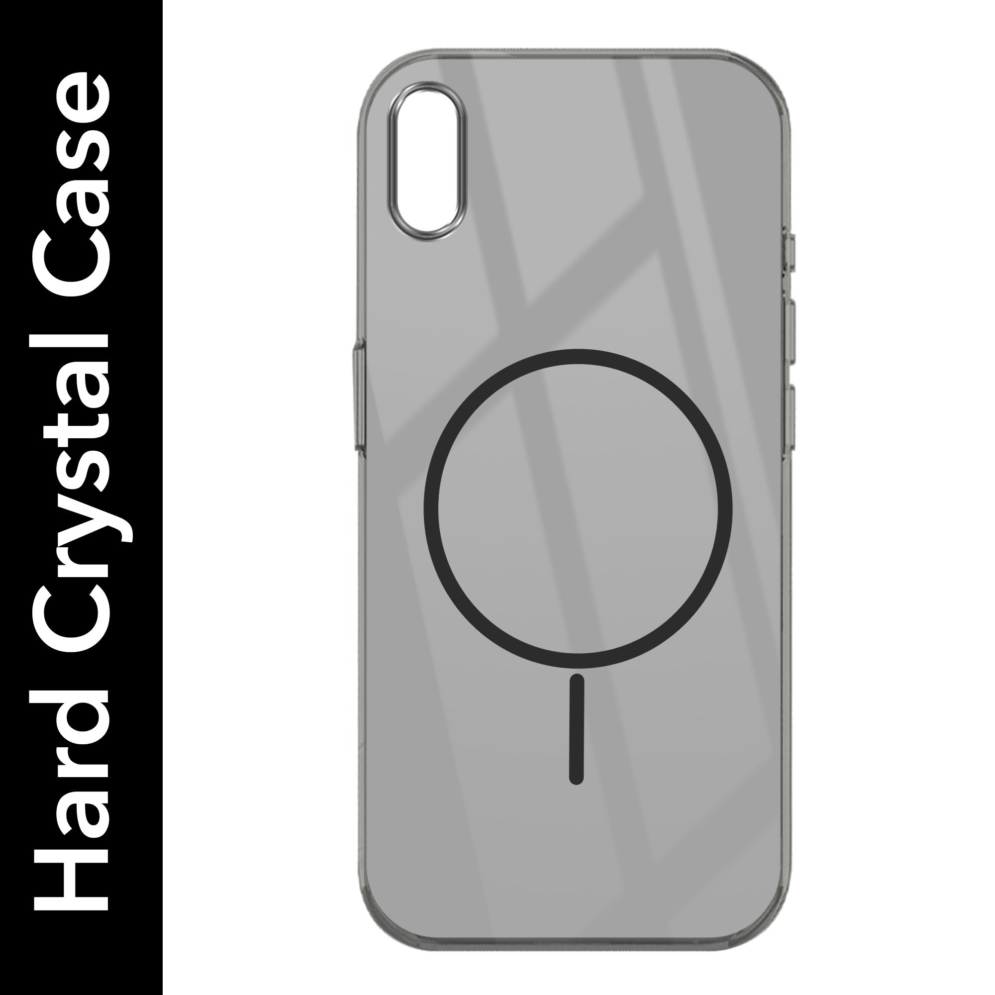 For Apple iPhone X Back Cover Case (Crystal Clear Case | MagSafe Wireless Charging Support | Hard Anti Yellow | Camera Protection Bump)