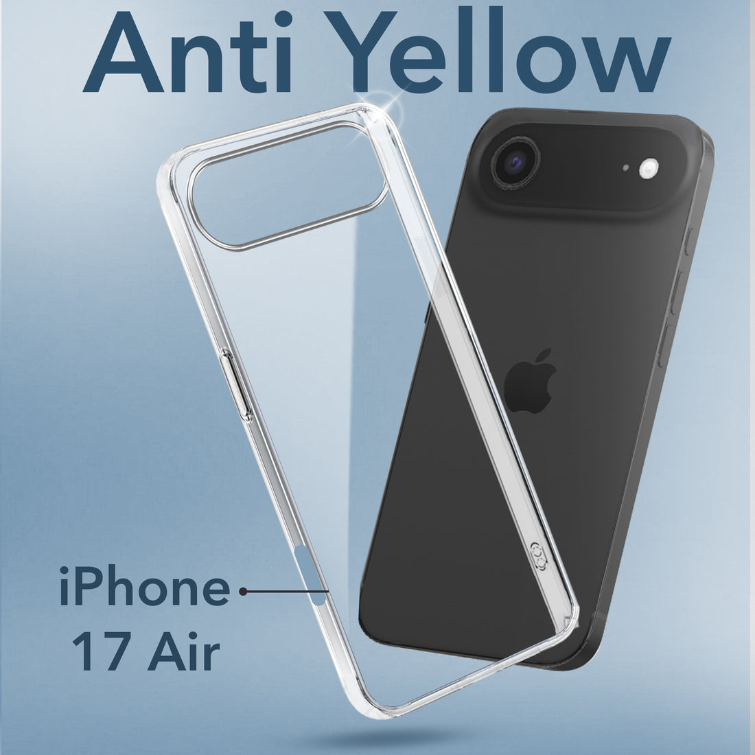 For Apple iPhone 17 Air Lifetime Anti-Yellow Clear Back Cover Case (Sleek Hard Crystal | Shockproof and Camera Protection)
