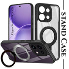 For Oppo Reno 16C 5G Back Cover Case (Kick Stand Ring Holder | Life time Anti Yellow | Camera Protection)