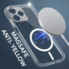 For Oppo A6c 4G Back Cover Case Lifetime Anti-Yellow MagSafe Compatible Clear (Sleek Hard Crystal | Shockproof and Camera Protection)