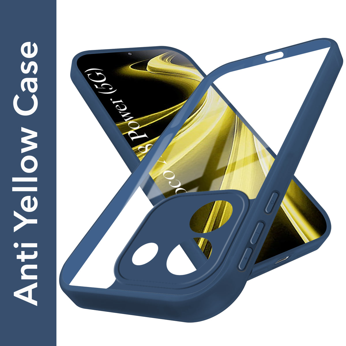 For Poco X8 Power Back Cover Case Ultra-Hybrid (Lifetime Anti Yellow | Anti Scratch | Crystal Clear Shockproof)