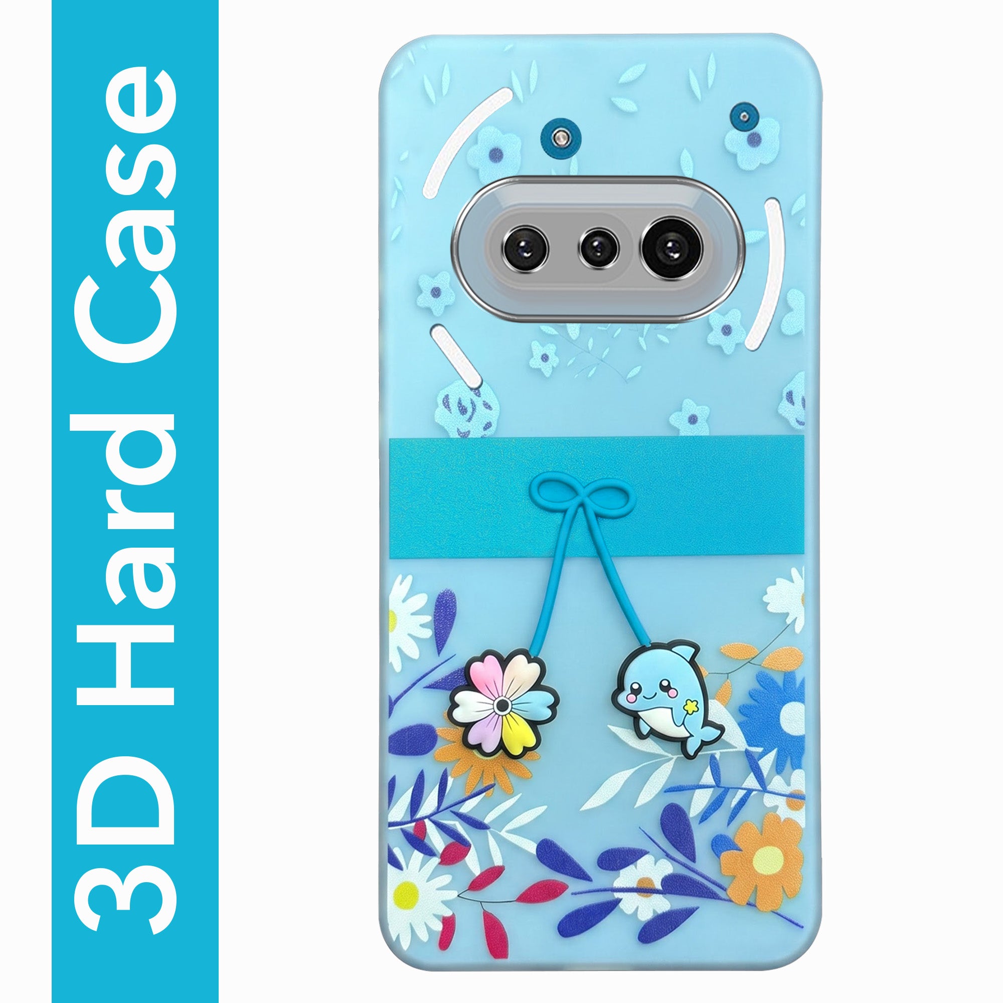 For Nothing Phone 3A 5G Back Cover Case (3D Cute Cartoons | Hard Back Side Soft | Matte Premium Finish | HD Printing)