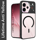 For Oppo Reno 15c Back Cover Case Lifetime Anti-Yellow Clear (Camera Protection | Side Grip | Wireless MagSafe Compatible)