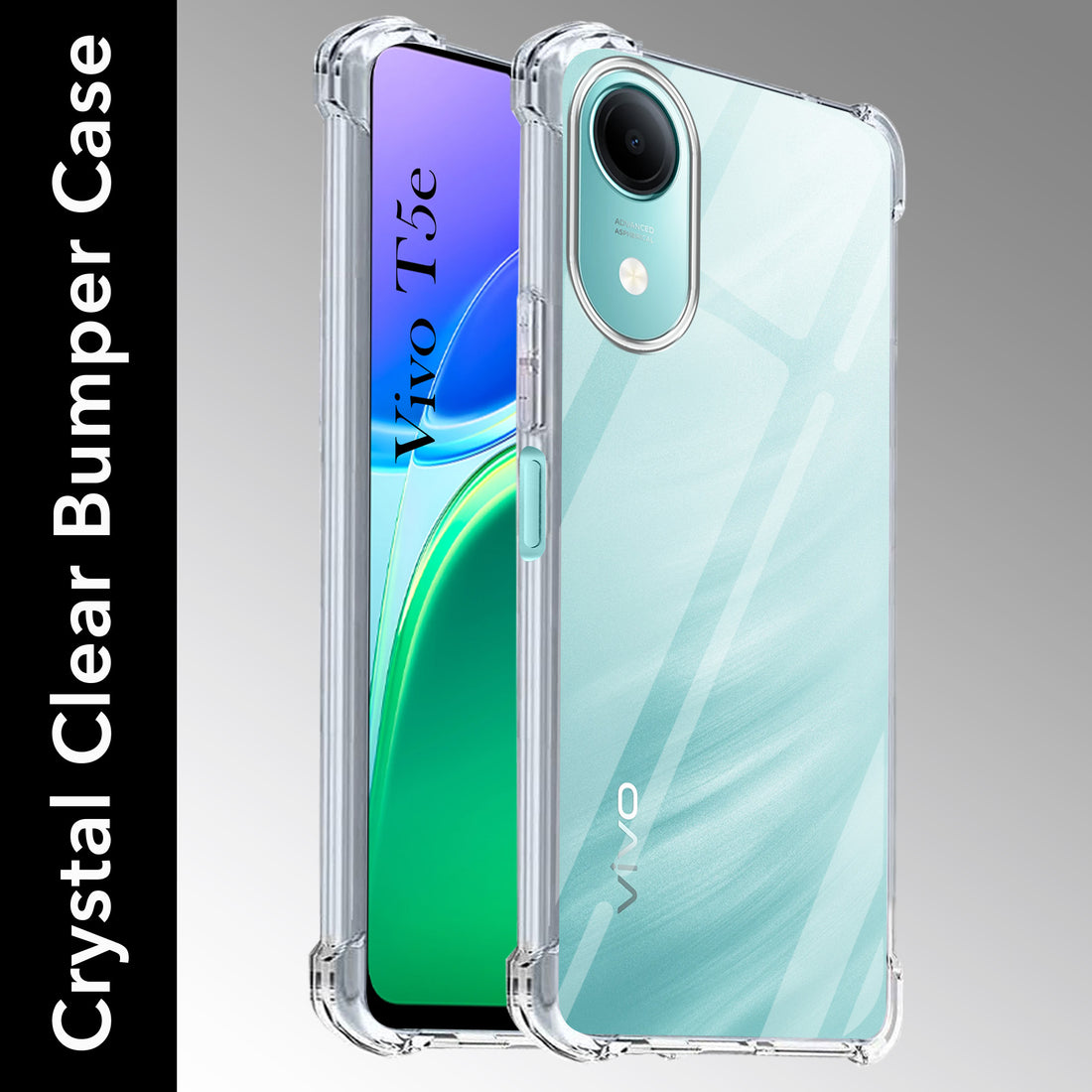 For Vivo T5e 4G Back Cover Shockproof Crystal-Clear (Drop & Camera Protection | Hard Polycarbonate)