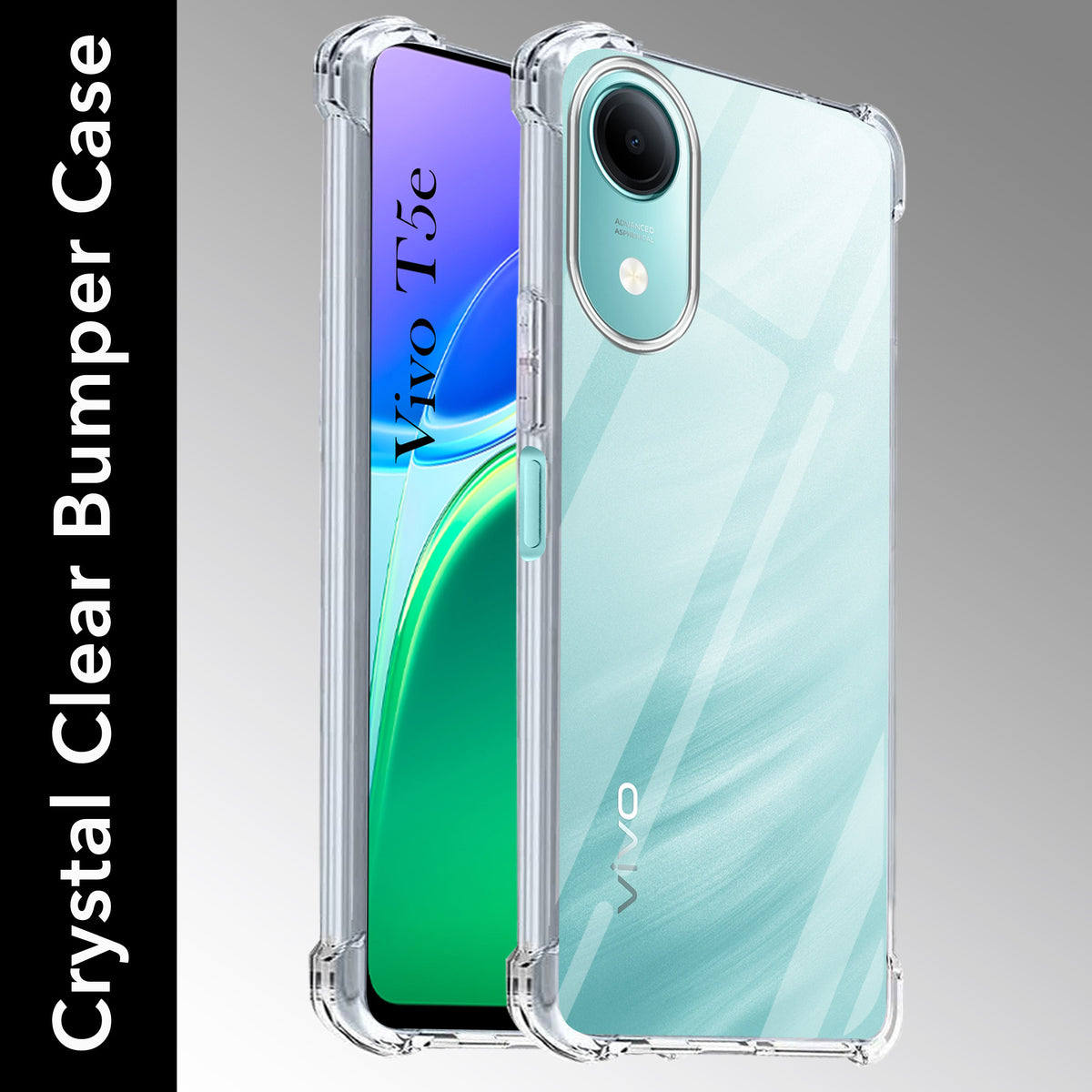 For Vivo T5e 4G Back Cover Shockproof Crystal-Clear (Drop & Camera Protection | Hard Polycarbonate)