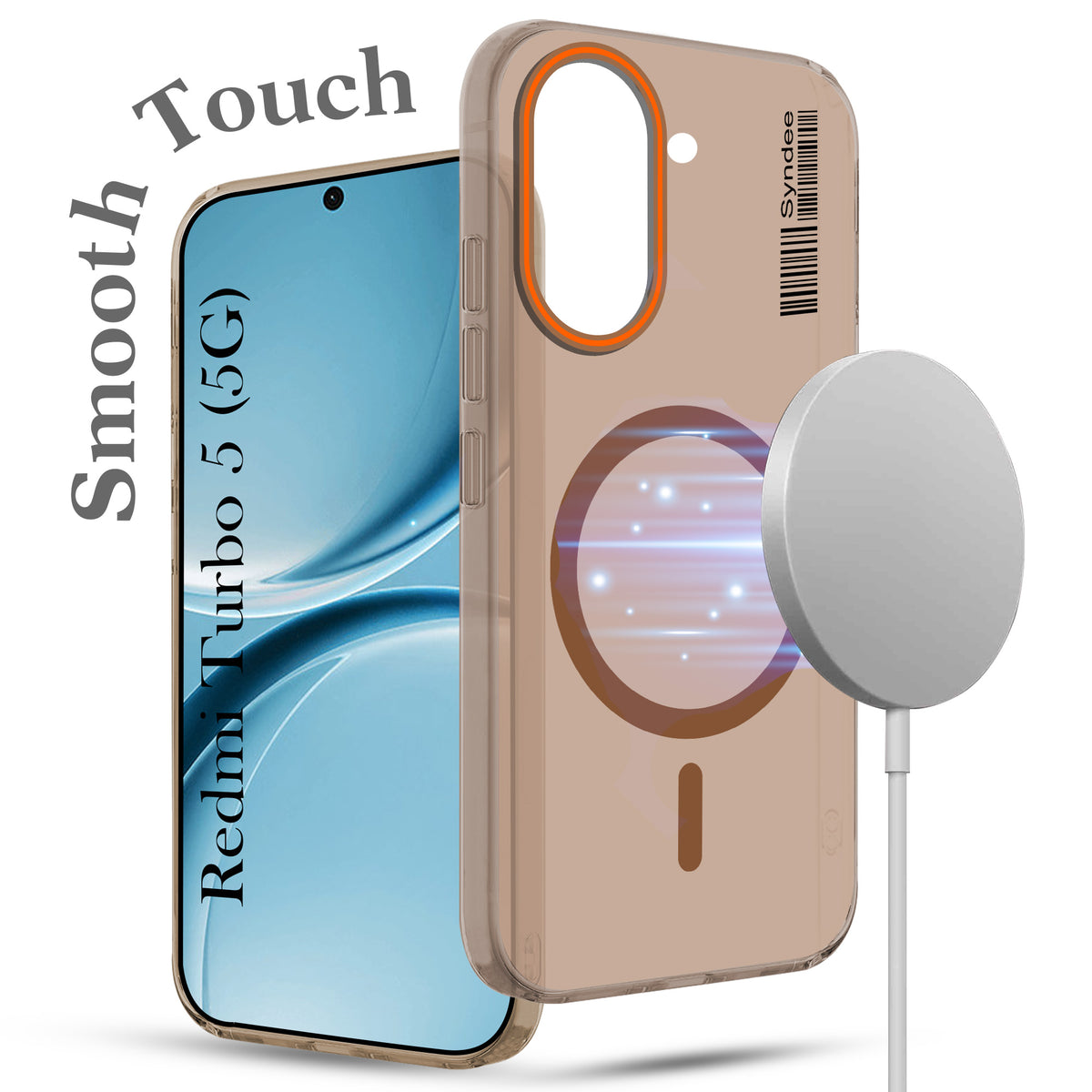 For Redmi Turbo 5 Back Cover Case (Soft Touch | Camera Bump Protection | MagSafe Compatible | Matte Finish)
