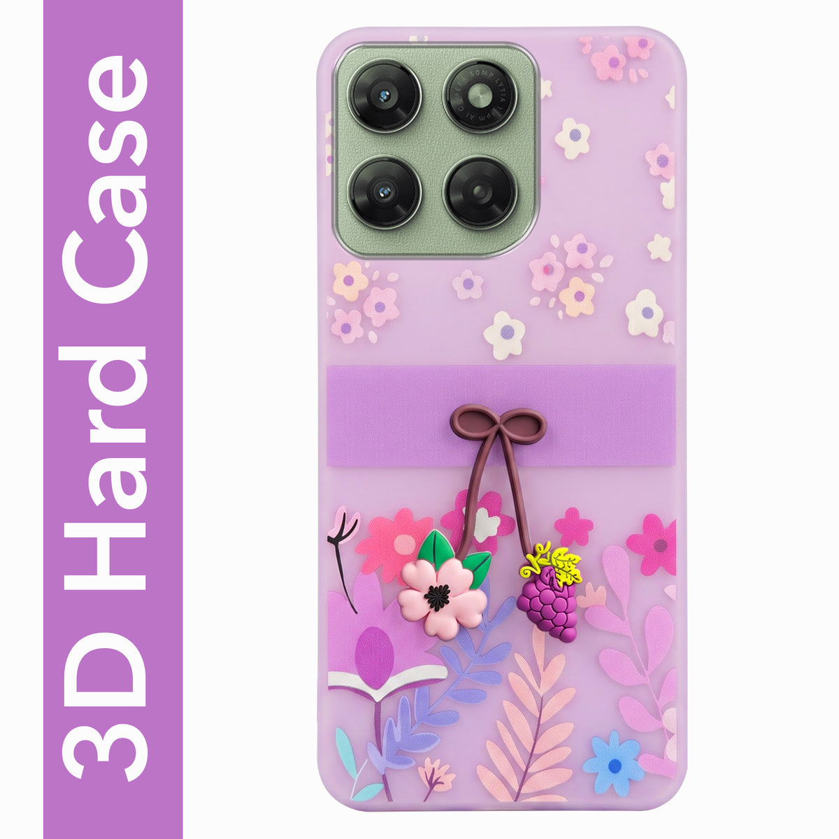 For Motorola Moto G77 Power Back Cover Case (3D Cute Cartoons | Hard Back Side Soft | Matte Premium Finish | HD Printing)