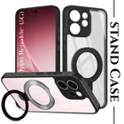 For Oppo Reno 15c Back Cover Case (Kick Stand Ring Holder | Life time Anti Yellow | Camera Protection)
