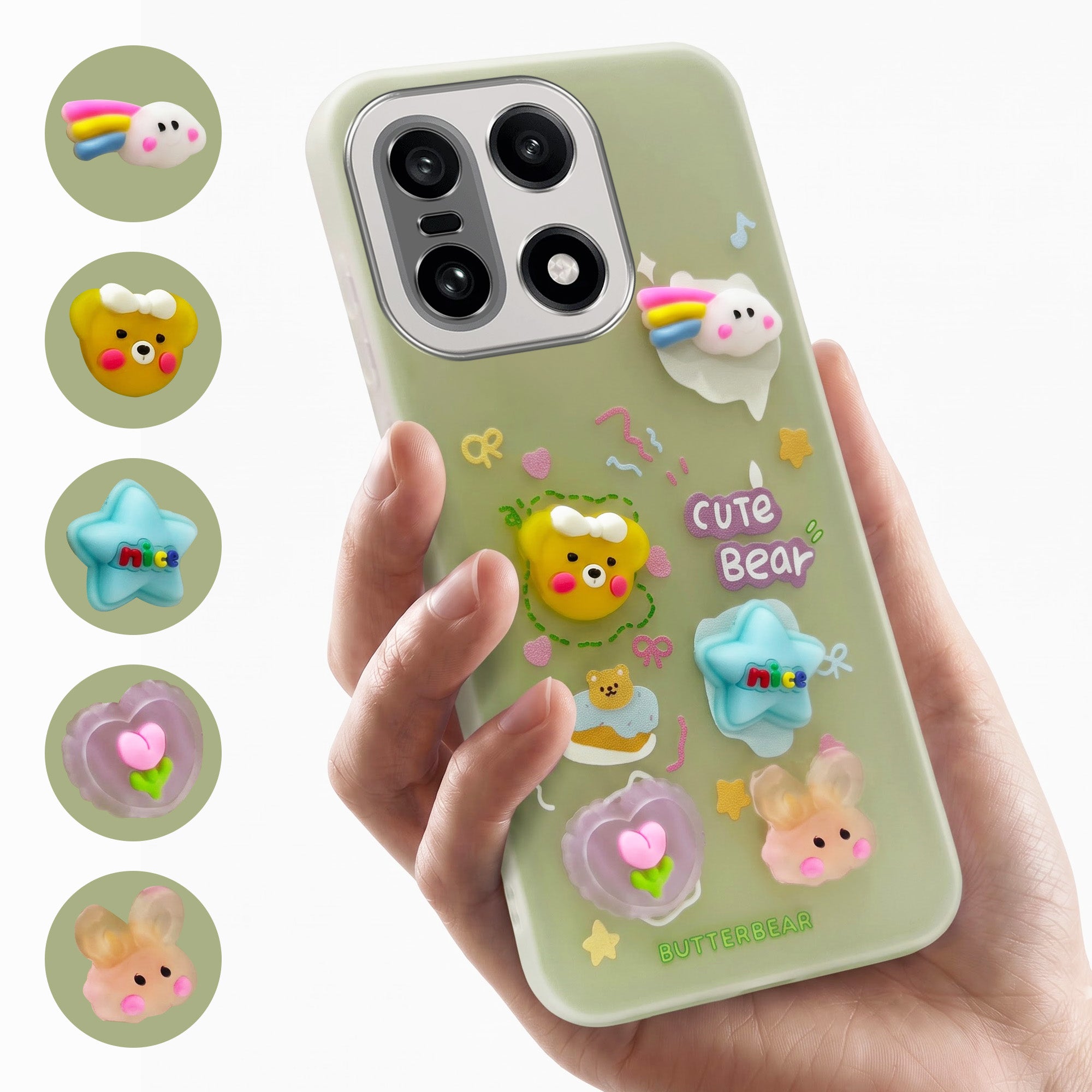 For OnePlus 15 5G Back Cover Case (3D Cute Cartoons | Hard Back Side Soft | Matte Premium Finish | HD Printing)