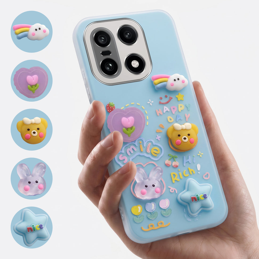 For OnePlus 15 5G Back Cover Case (3D Cute Cartoons | Hard Back Side Soft | Matte Premium Finish | HD Printing)