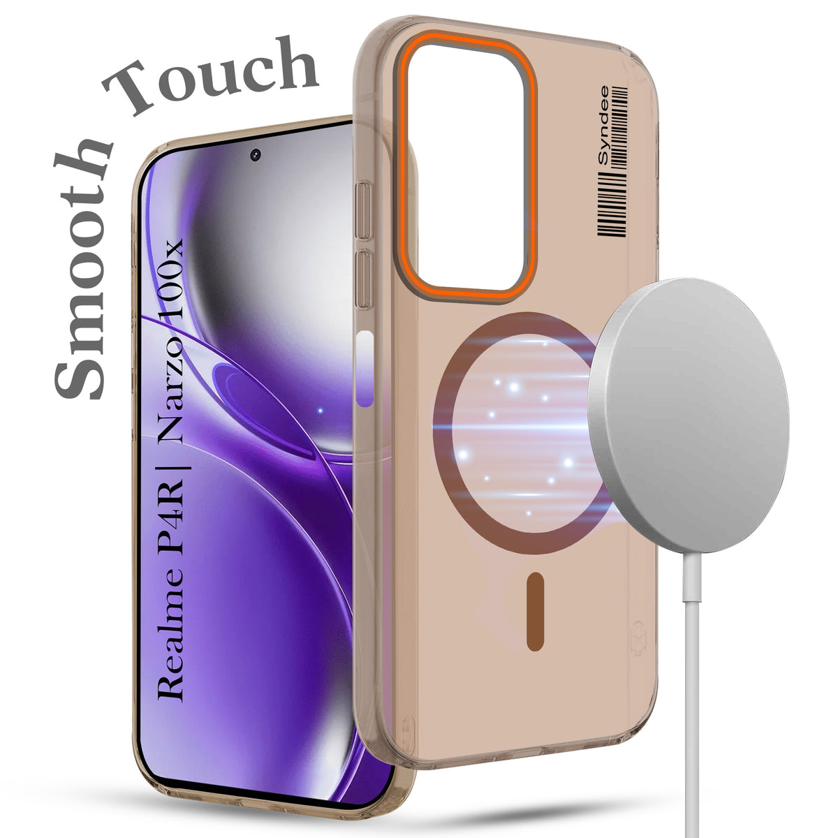 For Realme P4R 5G | Realme Narzo 100X 5G Back Cover Case (Soft Touch | Camera Bump Protection | MagSafe Compatible | Matte Finish)