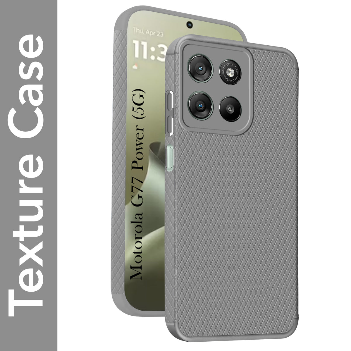 For Motorola Moto G77 Power Back Cover Case Liquid Silicone (Camera Protection | Side Grip Texture | Soft and Flexible)