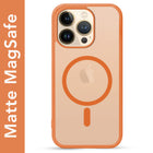 For Apple iPhone 14 Pro Max Matte Finish Back Case Cover (MagSafe Compatible | Translucent Soft Touch | Slim and Unbreakable)