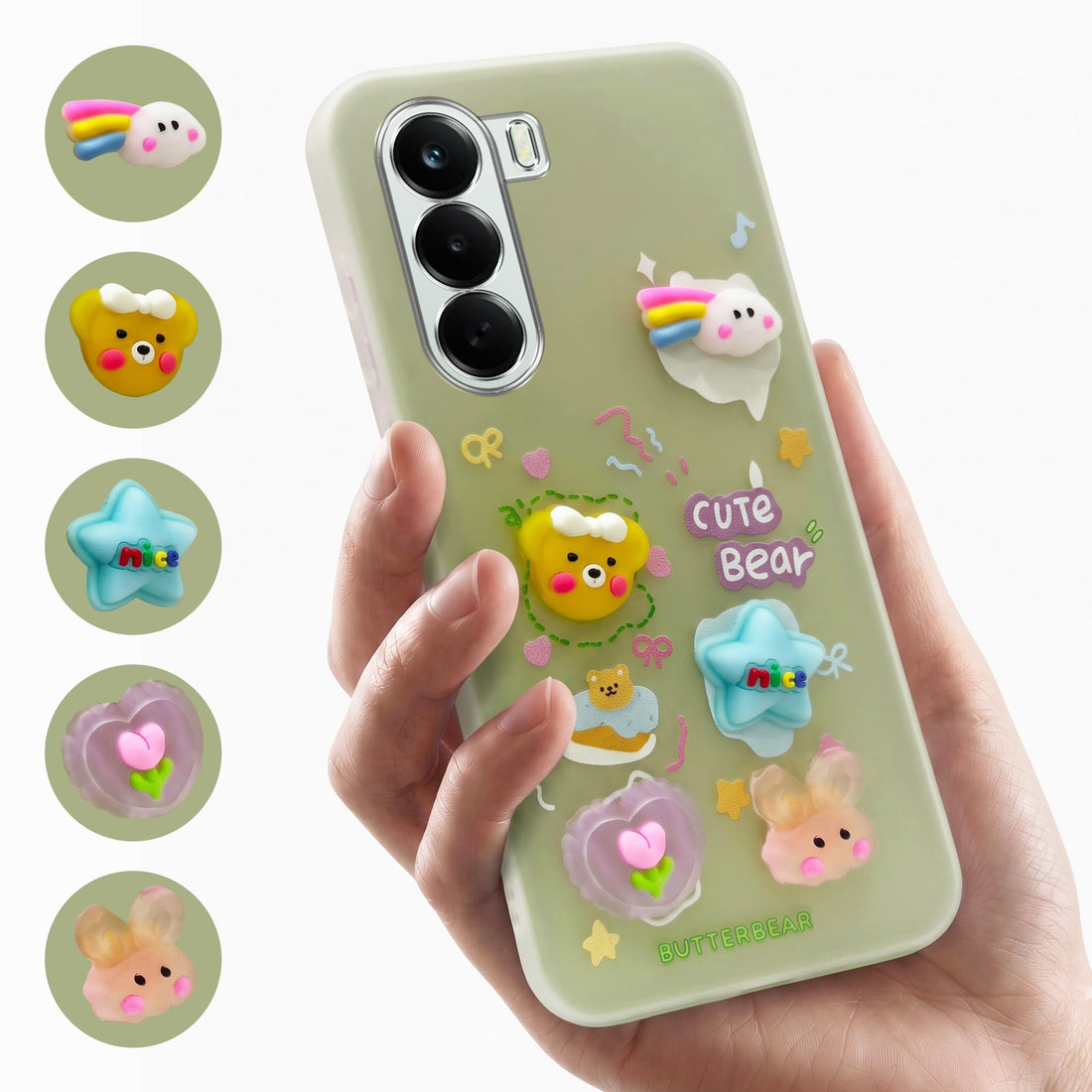 For OnePlus Nord CE 6 Lite Back Cover Case (3D Cute Cartoons | Hard Back Side Soft | Matte Premium Finish | HD Printing)