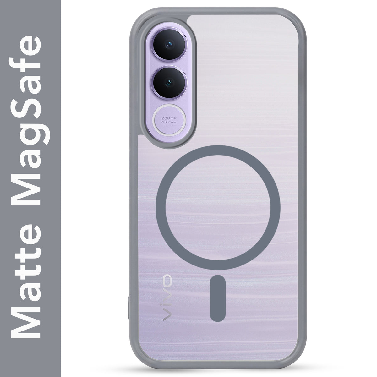 For Vivo V70 FE 5G Matte Finish Back Case Cover (MagSafe Compatible | Translucent Soft Touch | Slim and Unbreakable)