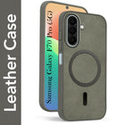 For Samsung Galaxy F70 Pro 5G Back Cover Case Leather Finish (MagSafe Compatible Wireless Charging | Soft Touch | Camera Bump Protection)
