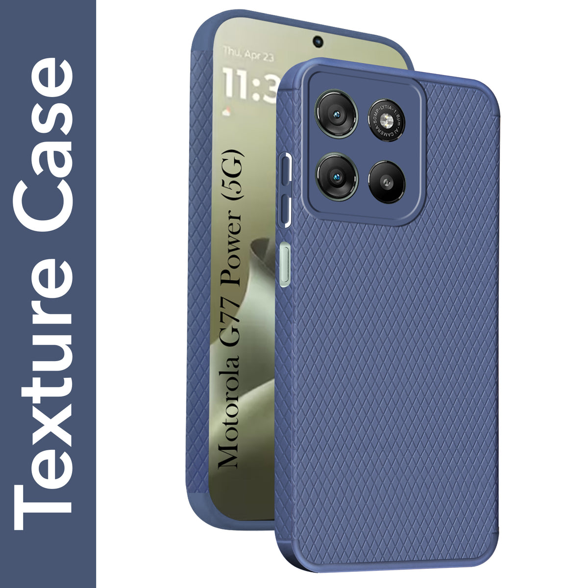 For Motorola Moto G77 Power Back Cover Case Liquid Silicone (Camera Protection | Side Grip Texture | Soft and Flexible)
