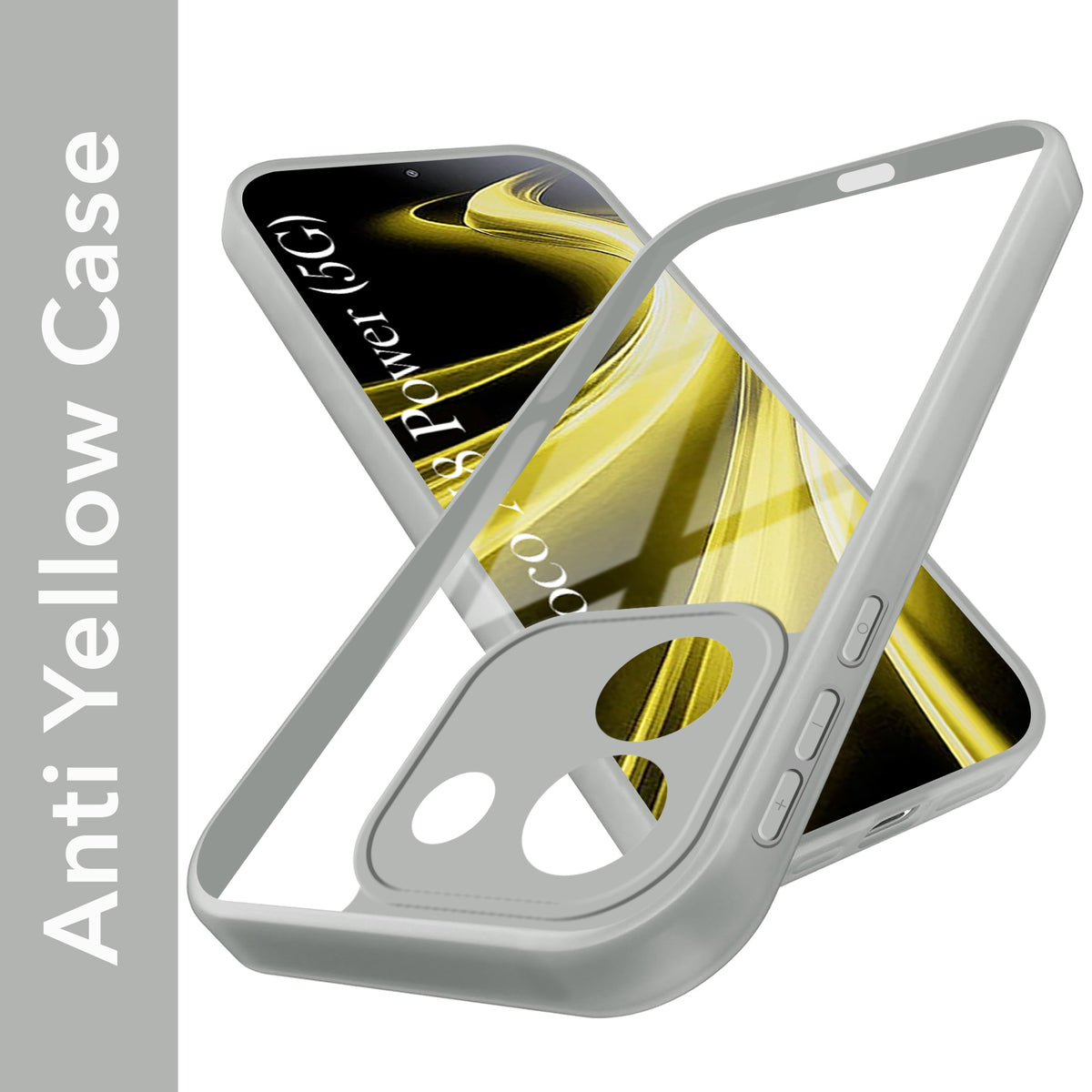 For Poco X8 Power Back Cover Case Ultra-Hybrid (Lifetime Anti Yellow | Anti Scratch | Crystal Clear Shockproof)