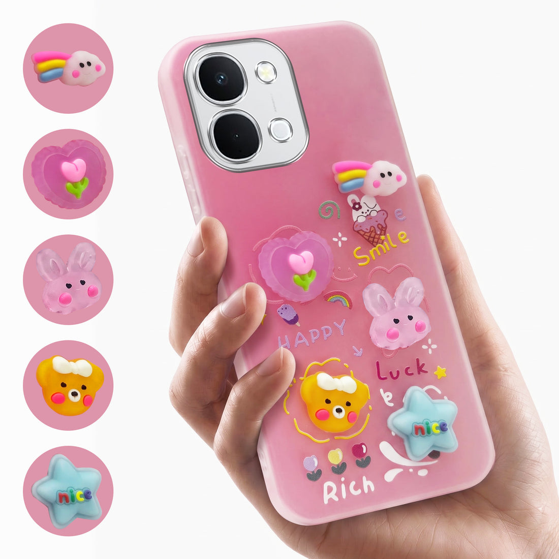 For Vivo Y51 Pro 5G | Vivo T5x Back Cover Case (3D Cute Cartoons | Hard Back Side Soft | Matte Premium Finish | HD Printing)