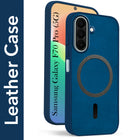 For Samsung Galaxy F70 Pro 5G Back Cover Case Leather Finish (MagSafe Compatible Wireless Charging | Soft Touch | Camera Bump Protection)