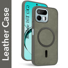 For Realme 16T 5G Back Cover Case Leather Finish (MagSafe Compatible Wireless Charging | Soft Touch | Camera Bump Protection)
