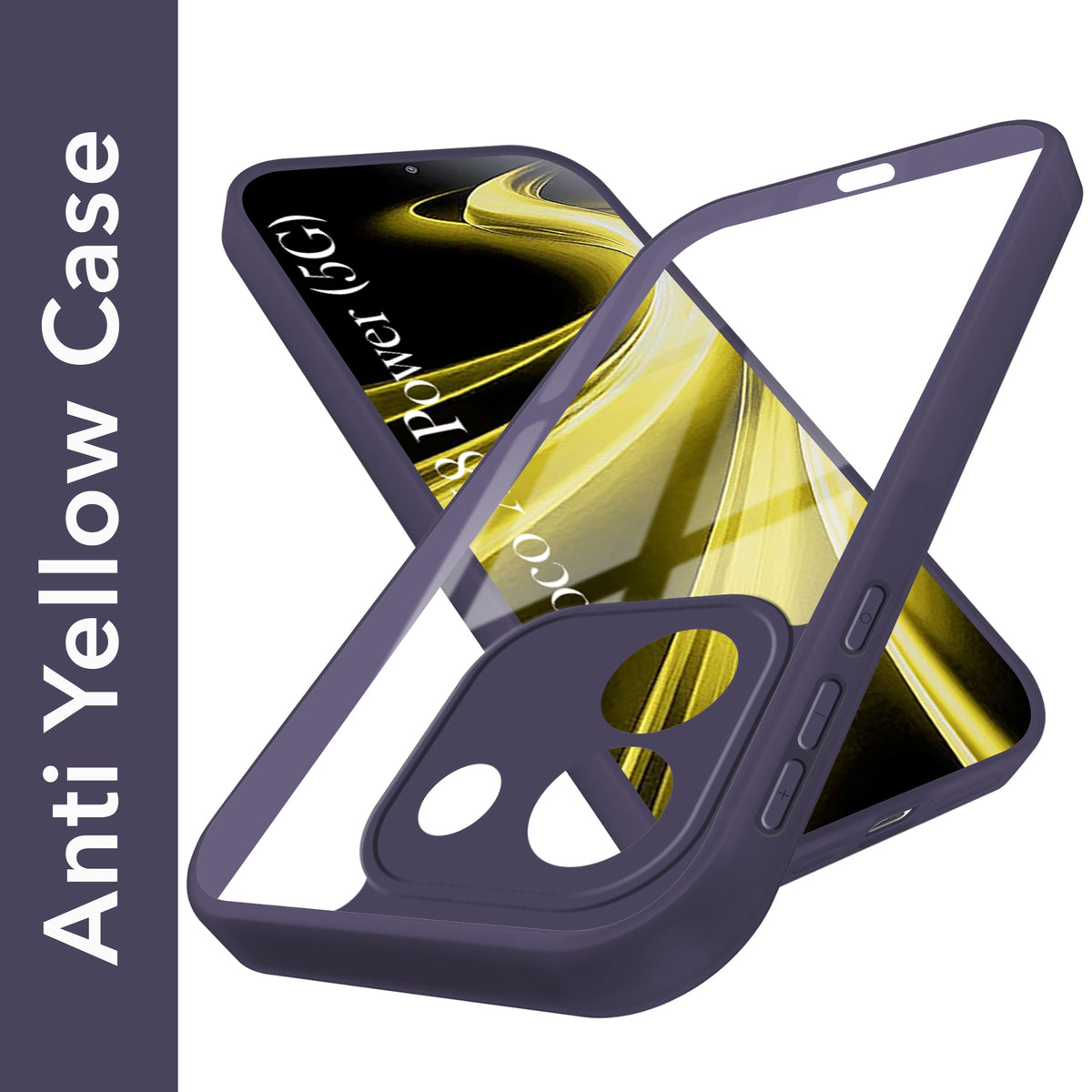 For Poco X8 Power Back Cover Case Ultra-Hybrid (Lifetime Anti Yellow | Anti Scratch | Crystal Clear Shockproof)