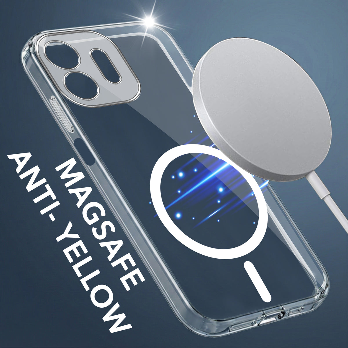 For OnePlus N6 Back Cover Shockproof Crystal-Clear (Magsafe Wireless Support | Drop & Camera Protection | Hard Polycarbonate)