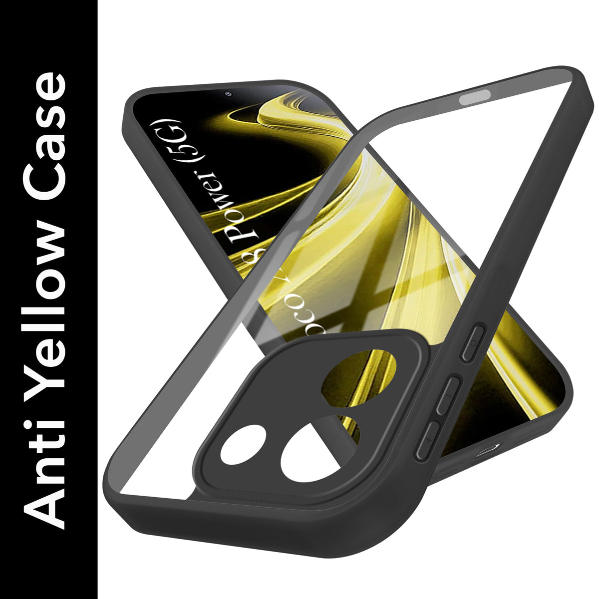 For Poco X8 Power Back Cover Case Ultra-Hybrid (Lifetime Anti Yellow | Anti Scratch | Crystal Clear Shockproof)