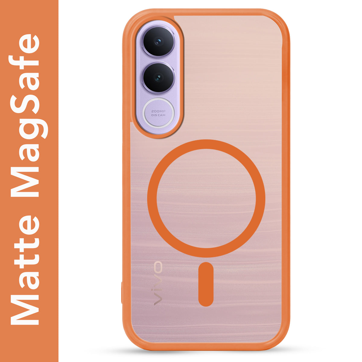 For Vivo V70 FE 5G Matte Finish Back Case Cover (MagSafe Compatible | Translucent Soft Touch | Slim and Unbreakable)