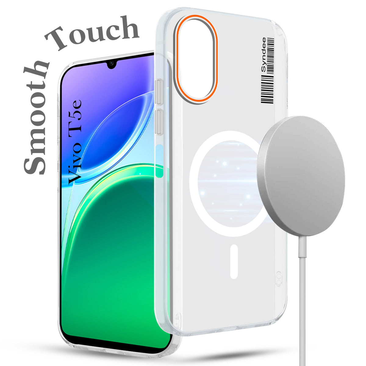 For Vivo T5e 4G Back Cover Case (Soft Touch | Camera Bump Protection | MagSafe Compatible | Matte Finish)