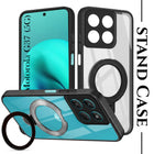 For Motorola Moto G37 Back Cover Case (Kick Stand Ring Holder | Life time Anti Yellow | Camera Protection)