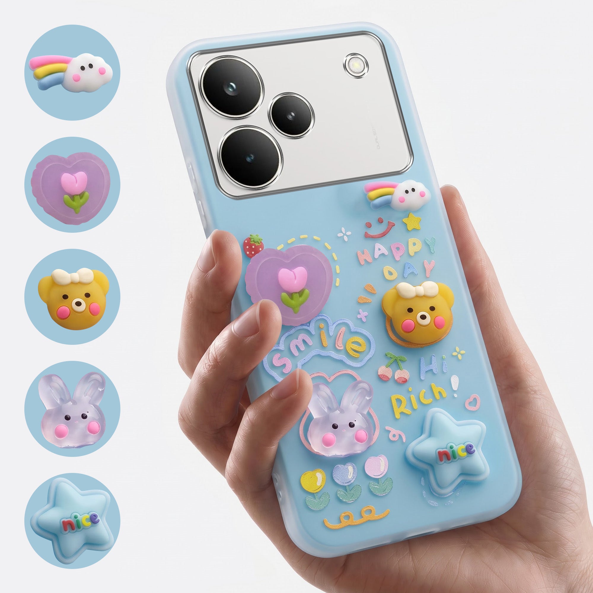 For Realme P4 Pro Back Cover Case (3D Cute Cartoons | Hard Back Side Soft | Matte Premium Finish | HD Printing)