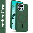 For Realme 16T 5G Back Cover Case Leather Finish (MagSafe Compatible Wireless Charging | Soft Touch | Camera Bump Protection)