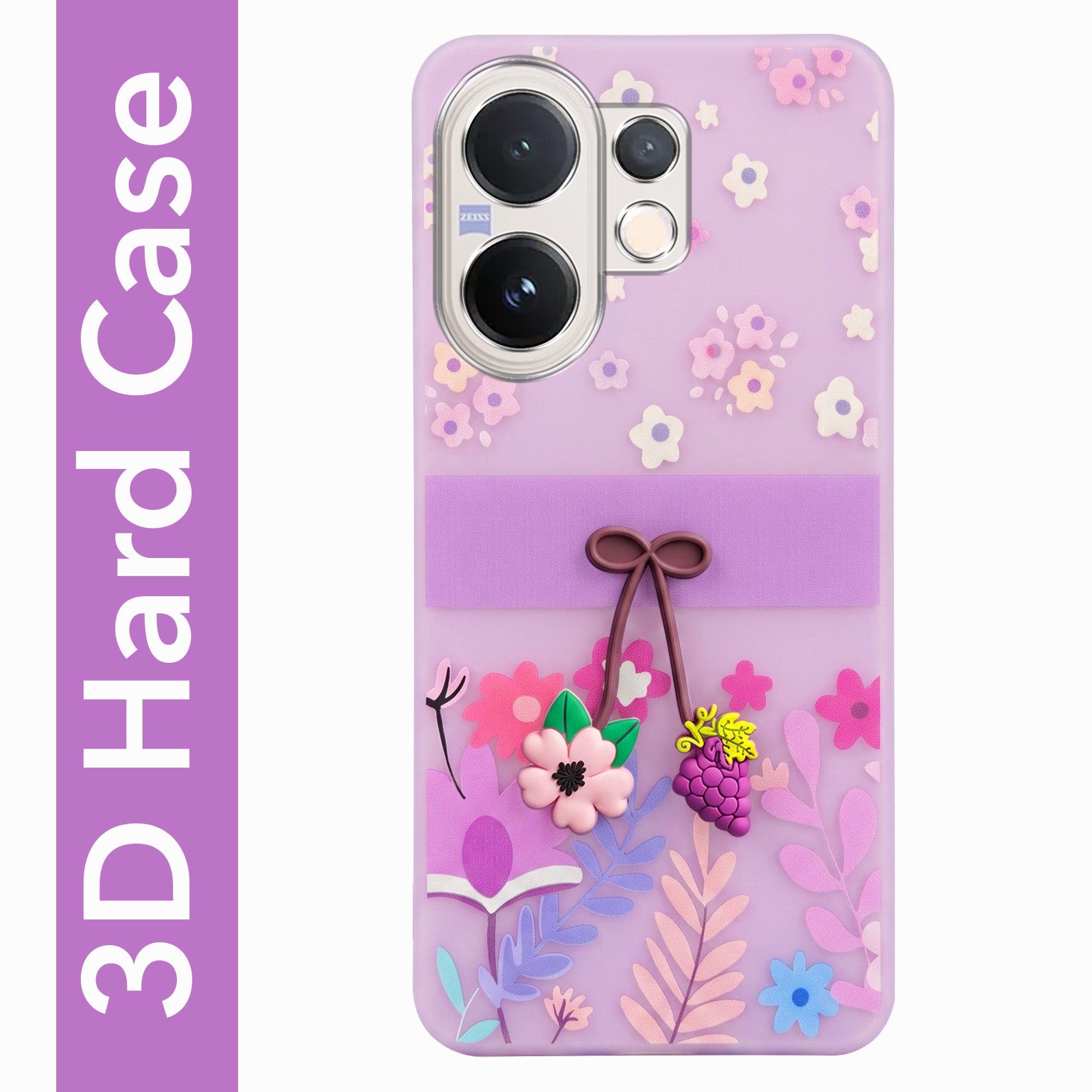 For Vivo V60 | Vivo T4 Pro Back Cover Case (3D Cute Cartoons | Hard Back Side Soft | Matte Premium Finish | HD Printing)