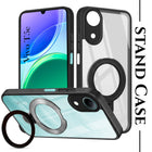 For Vivo T5e 4G Back Cover Case (Kick Stand Ring Holder | Life time Anti Yellow | Camera Protection)