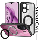 For Vivo V60e Back Cover Case (Kick Stand Ring Holder | Life time Anti Yellow | Camera Protection)