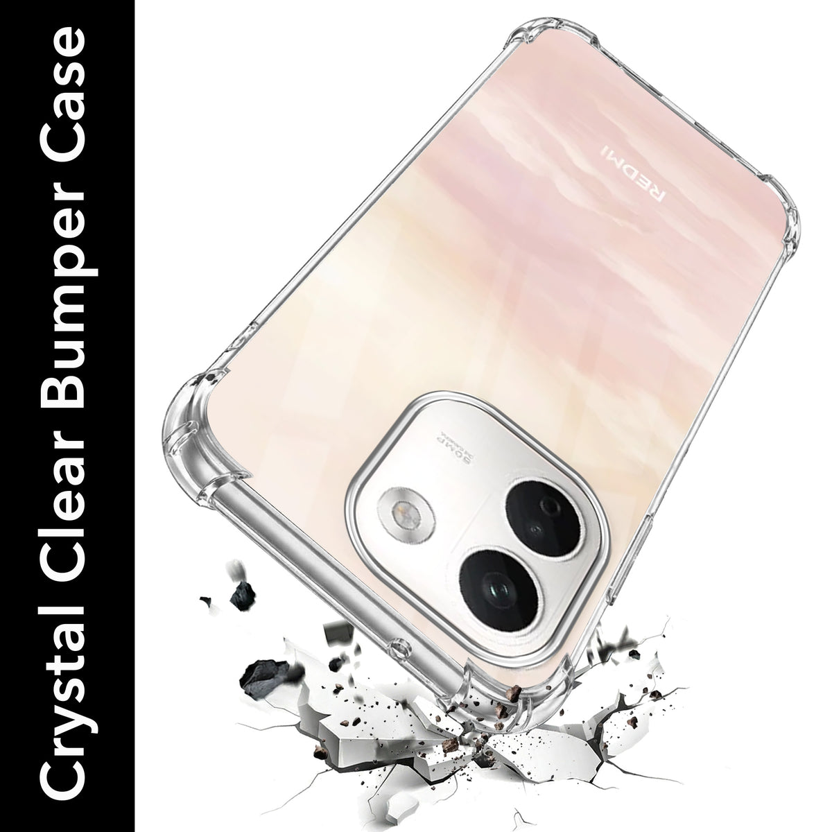 For Redmi Note 17 Pro Max 5G Back Cover Shockproof Crystal-Clear (Drop & Camera Protection | Hard Polycarbonate)