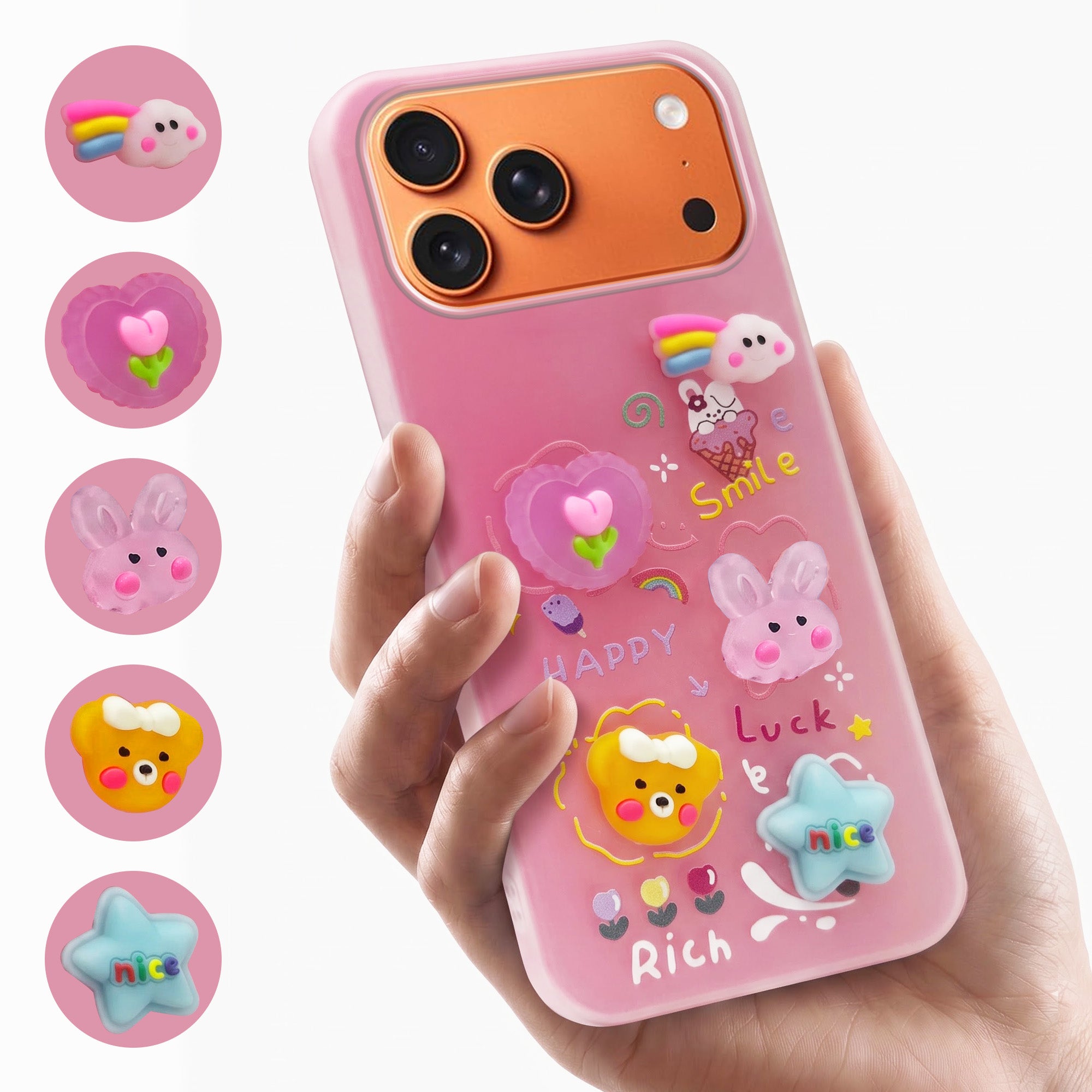 For Apple iPhone 17 Pro Max Back Cover Case (3D Cute Cartoons | Hard Back Side Soft | Matte Premium Finish | HD Printing)