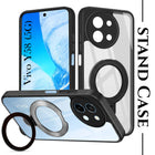 For Vivo Y58 5G Back Cover Case (Kick Stand Ring Holder | Life time Anti Yellow | Camera Protection)
