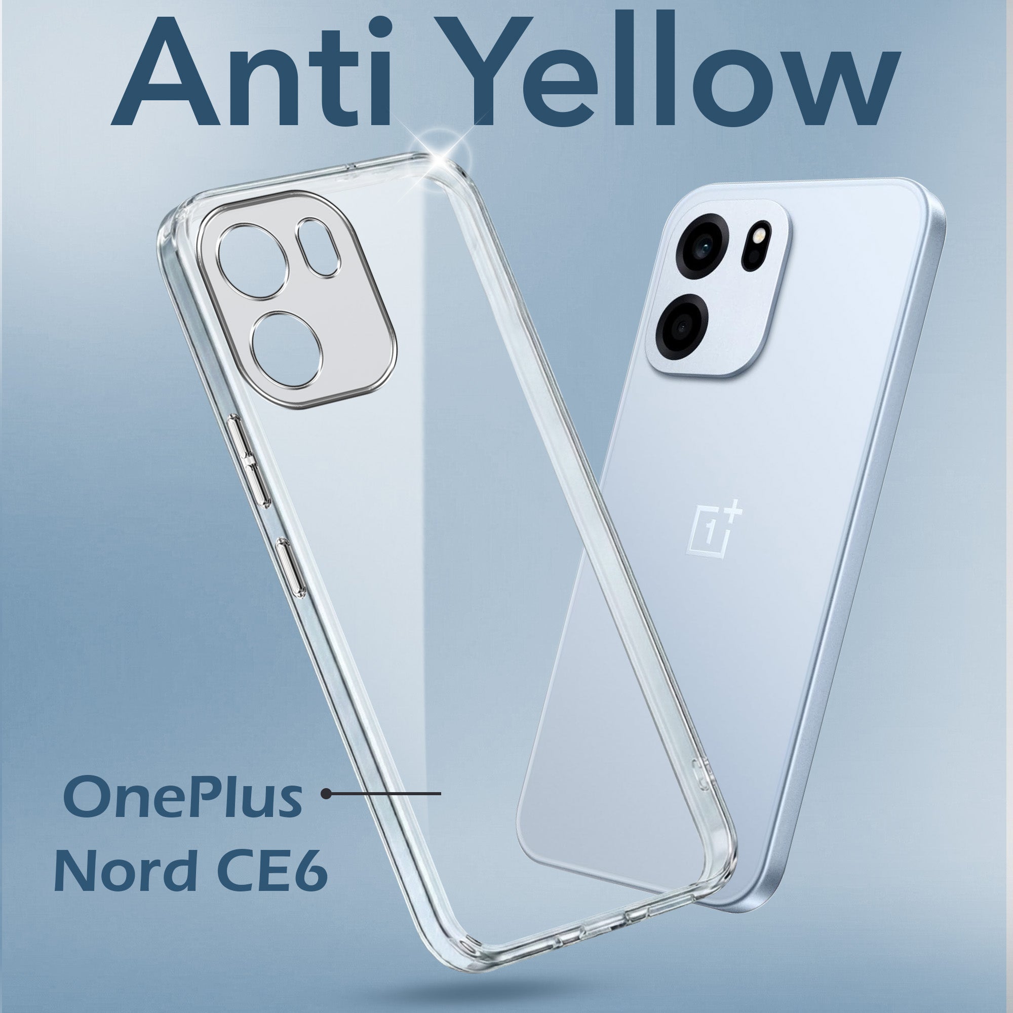 For Oneplus Nord CE 6 Back Cover Case Lifetime Anti-Yellow Clear (Sleek Hard Crystal | Shockproof and Camera Protection)